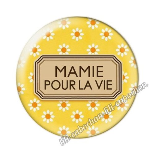 Cabochon résine a coller 25 mm mamie pp13