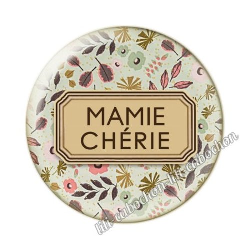 Cabochon résine a coller 25 mm mamie pp14