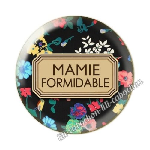 Cabochon résine a coller 25 mm mamie pp15