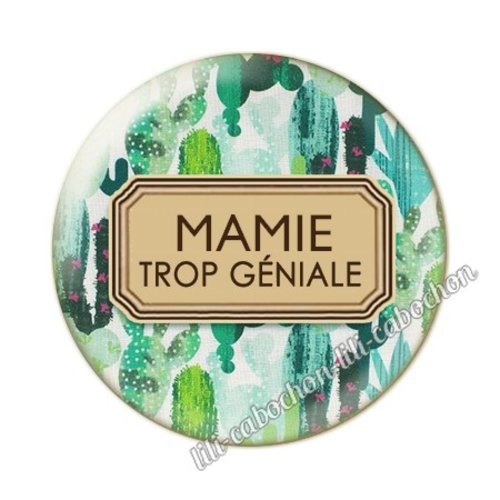 Cabochon résine a coller 25 mm mamie pp16