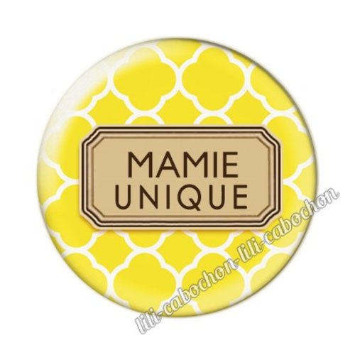 Cabochon résine a coller 25 mm mamie pp17