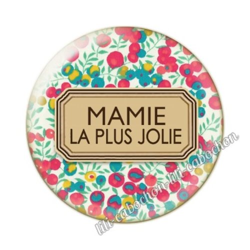 Cabochon résine a coller 25 mm mamie pp18