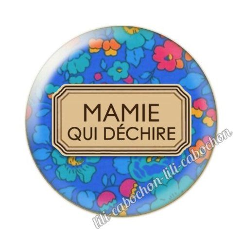 Cabochon résine a coller 25 mm mamie pp22
