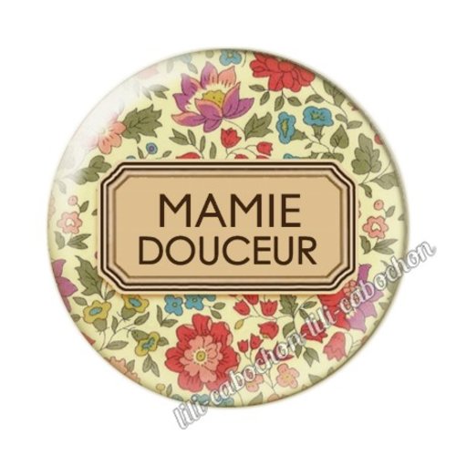 Cabochon résine a coller 25 mm mamie pp24