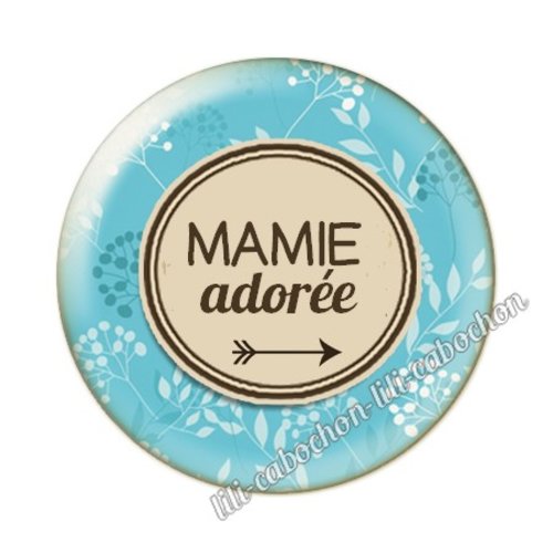 Cabochon résine a coller 25 mm mamie pp27