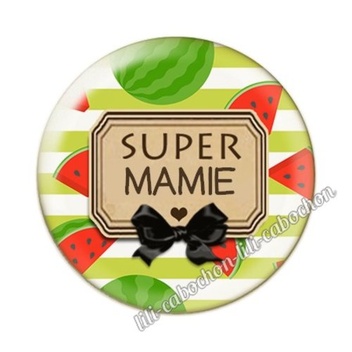 Cabochon résine a coller 25 mm mamie pp28