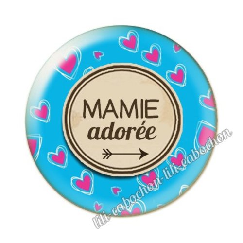 Cabochon résine a coller 25 mm mamie pp30