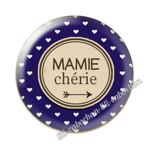 Cabochon résine a coller 25 mm mamie pp34