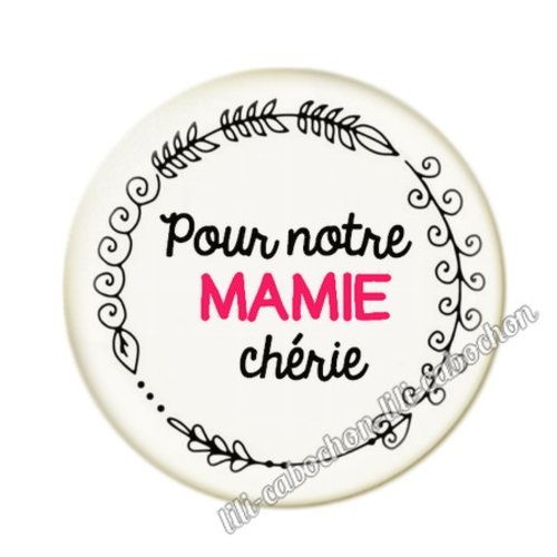 Cabochon résine a coller 25 mm mamie pp40