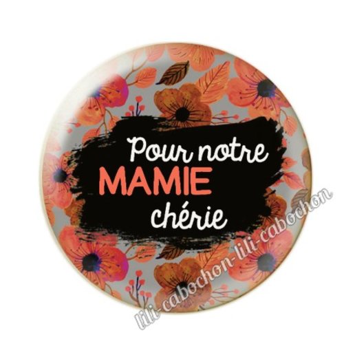 Cabochon résine a coller 25 mm mamie pp41