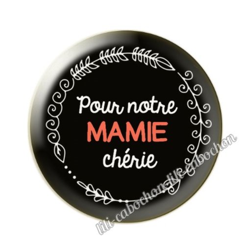 Cabochon résine a coller 25 mm mamie pp43