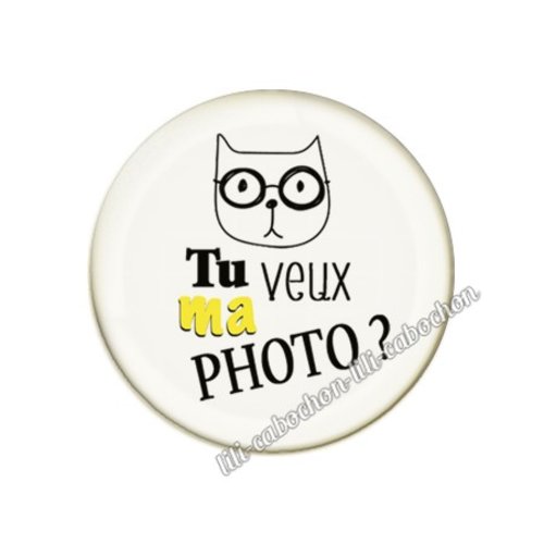 Cabochon résine a coller 25 mm chat pp69