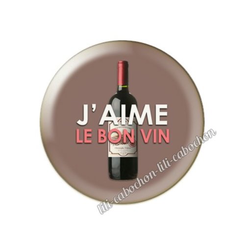 Cabochon résine a coller 25 mm vin pp90