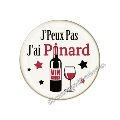 Cabochon résine a coller 25 mm vin pp91