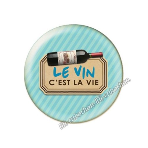 Cabochon résine a coller 25 mm vin pp92