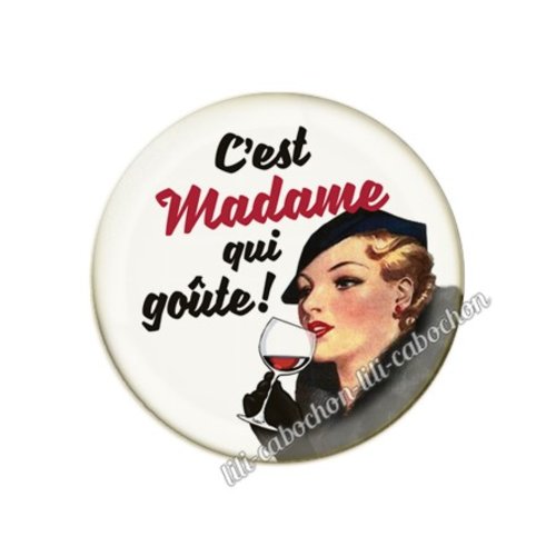 Cabochon résine a coller 25 mm vin pp96