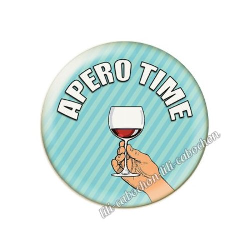 Cabochon résine a coller 25 mm vin pp100