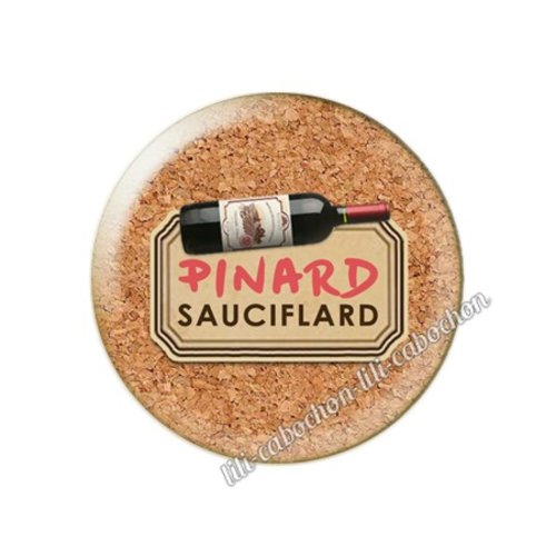 Cabochon résine a coller 25 mm vin pp101