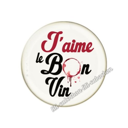 Cabochon résine a coller 25 mm vin pp106