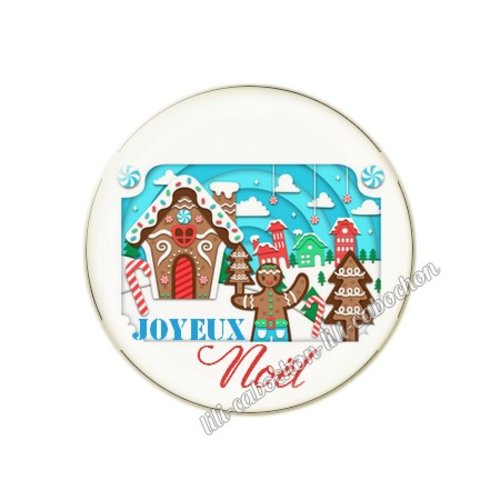 Joyeux noel nl10 cabochon résine 25mm