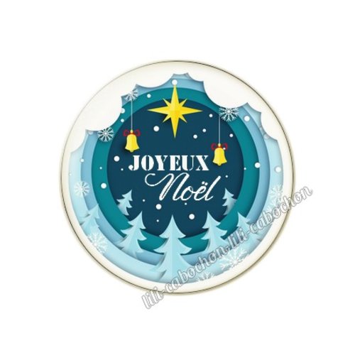 Joyeux noel nl11 cabochon résine 25mm