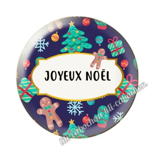 Joyeux noel noel1c cabochon résine 25mm