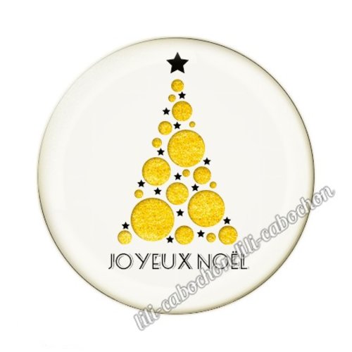 Joyeux noël noel33c cabochon en résine époxy 25 mm