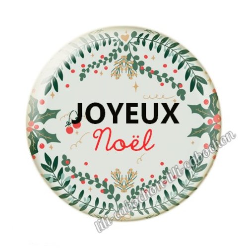 Joyeux noël noel38c cabochon en résine époxy 25 mm