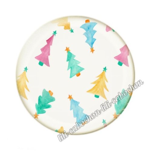 Bonnes fêtes noel72c cabochon en résine époxy 25 mm