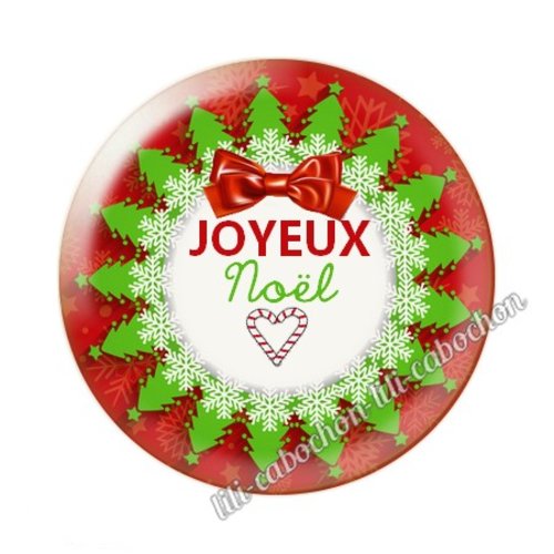 Joyeux noël noel79c cabochon en résine époxy 25 mm