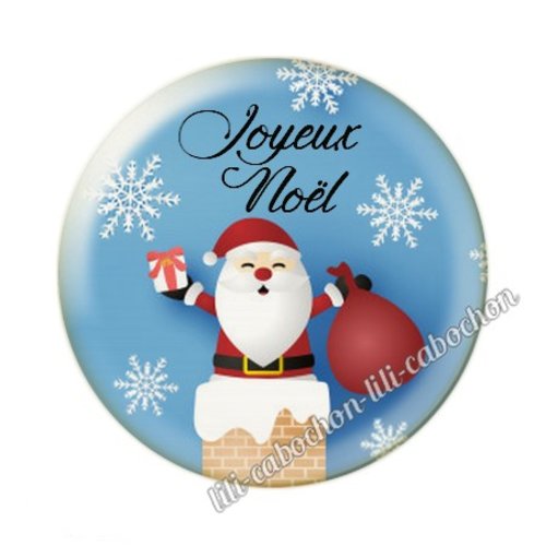 Joyeux noël noel87c cabochon en résine époxy 25 mm