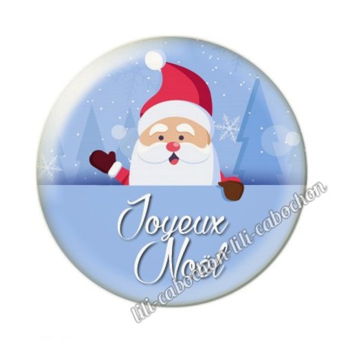 Joyeux noël noel88c cabochon en résine époxy 25 mm