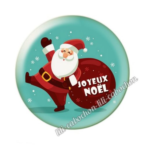 Joyeux noël noel89c cabochon en résine époxy 25 mm