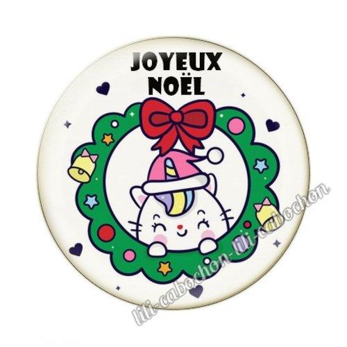 Joyeux noël noel91c cabochon en résine époxy 25 mm