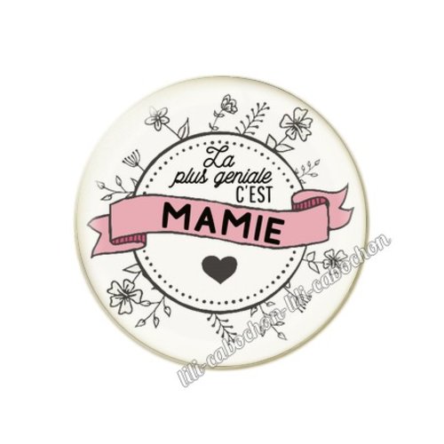 Cabochon résine a coller 25 mm mamie ml10