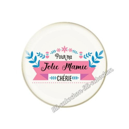 Cabochon résine a coller 25 mm mamie ml11