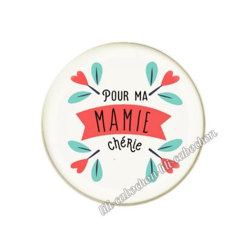Cabochon résine a coller 25 mm mamie ml13