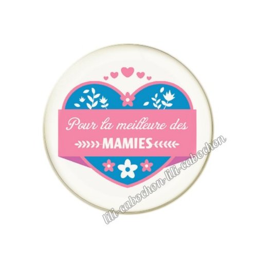 Cabochon résine a coller 25 mm mamie ml16