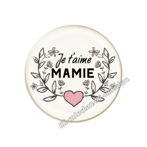 Cabochon résine a coller 25 mm mamie ml12