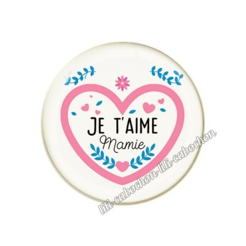 Cabochon résine a coller 25 mm mamie ml18