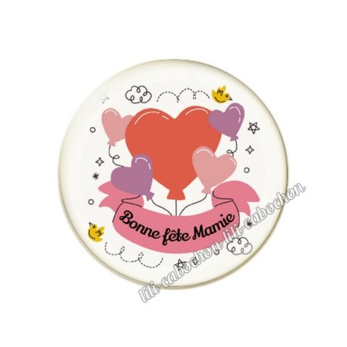 Cabochon résine a coller 25 mm mamie ml19