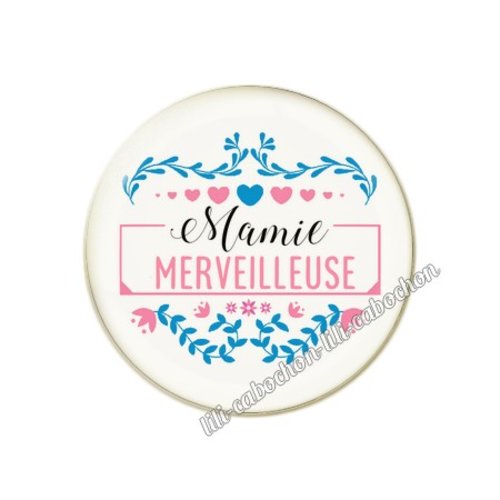 Cabochon résine a coller 25 mm mamie ml22