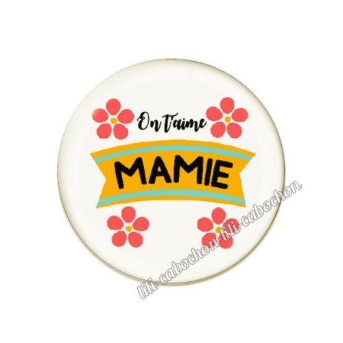 Cabochon résine a coller 25 mm mamie ml21