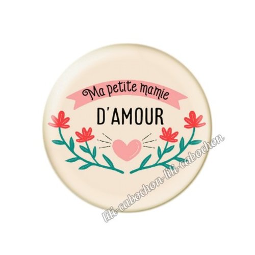 Cabochon résine a coller 25 mm mamie ml24
