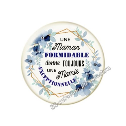 Cabochon résine a coller 25 mm mamie ml26