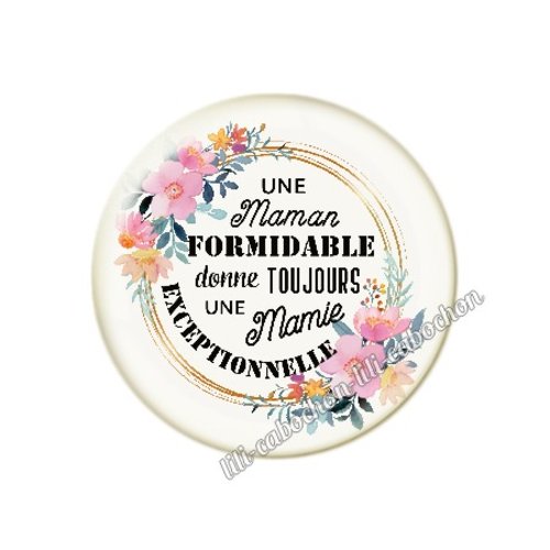 Cabochon résine a coller 25 mm mamie ml27