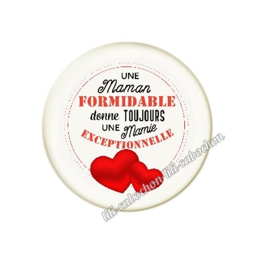 Cabochon résine a coller 25 mm mamie ml36