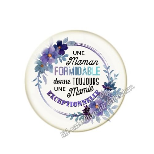 Cabochon résine a coller 25 mm mamie ml39