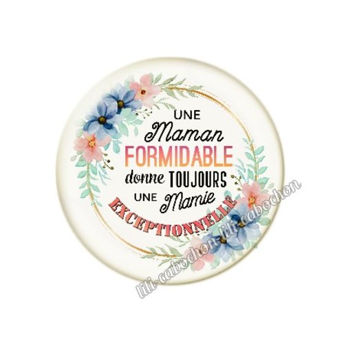 Cabochon résine a coller 25 mm mamie ml40