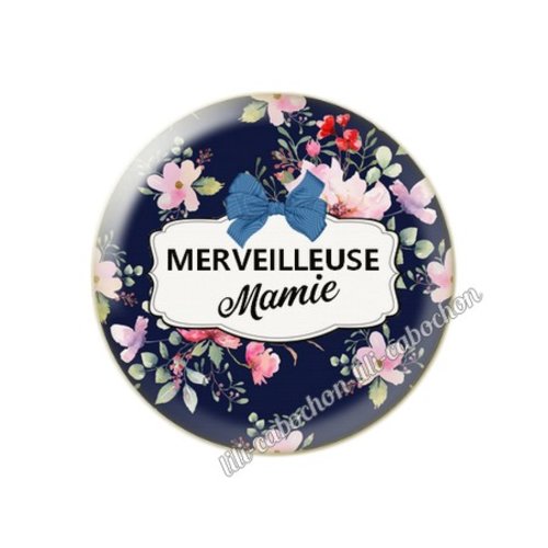 Cabochon résine a coller 25 mm mamie ml42